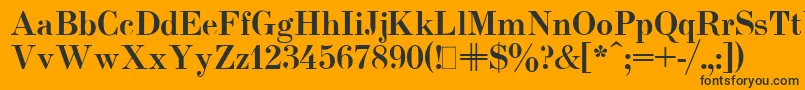 UsualNewBold Font – Black Fonts on Orange Background