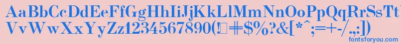 UsualNewBold Font – Blue Fonts on Pink Background