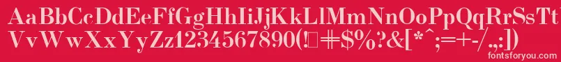 UsualNewBold Font – Pink Fonts on Red Background