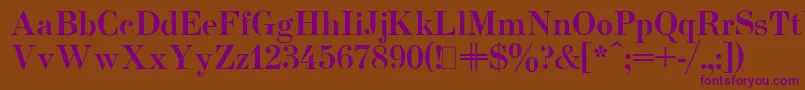 UsualNewBold Font – Purple Fonts on Brown Background