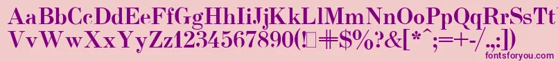UsualNewBold-Schriftart – Violette Schriften auf rosa Hintergrund
