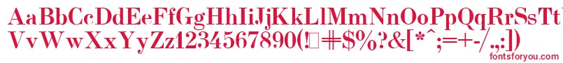 UsualNewBold-Schriftart – Rote Schriften auf weißem Hintergrund