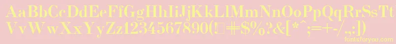 UsualNewBold-Schriftart – Gelbe Schriften auf rosa Hintergrund