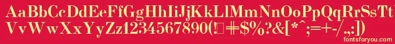 UsualNewBold Font – Yellow Fonts on Red Background