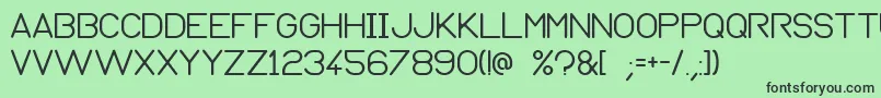 Normograph Font – Black Fonts on Green Background