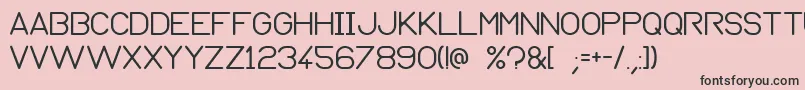Normograph-Schriftart – Schwarze Schriften auf rosa Hintergrund