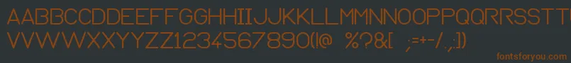 Normograph Font – Brown Fonts on Black Background
