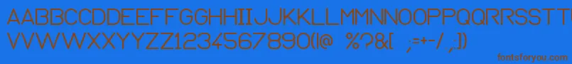 Normograph Font – Brown Fonts on Blue Background