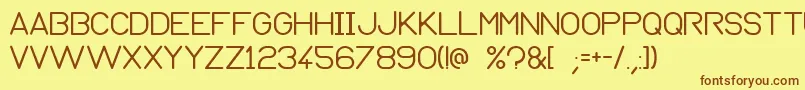 Normograph Font – Brown Fonts on Yellow Background