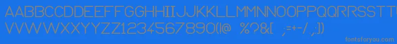 Normograph-Schriftart – Graue Schriften auf blauem Hintergrund