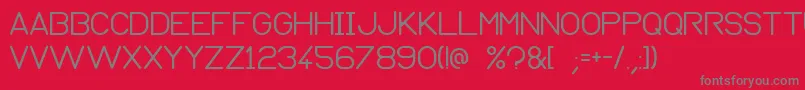 Normograph Font – Gray Fonts on Red Background
