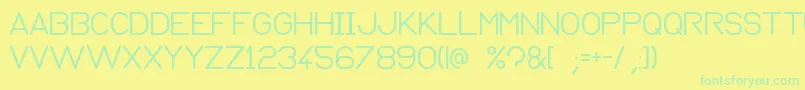Normograph Font – Green Fonts on Yellow Background