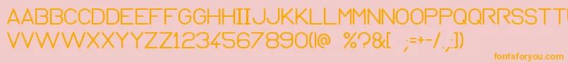 Normograph Font – Orange Fonts on Pink Background