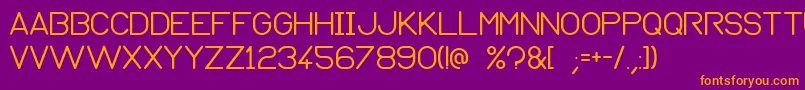 Normograph Font – Orange Fonts on Purple Background