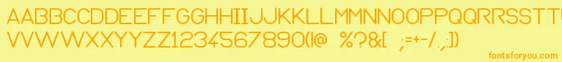 Normograph Font – Orange Fonts on Yellow Background