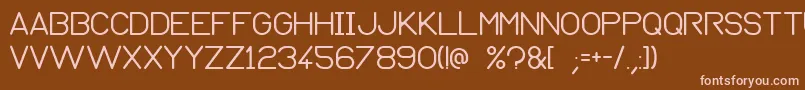 Normograph Font – Pink Fonts on Brown Background