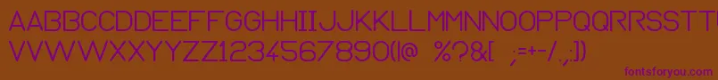 Normograph Font – Purple Fonts on Brown Background