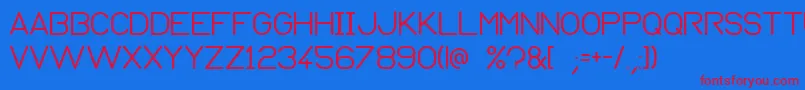 Normograph Font – Red Fonts on Blue Background