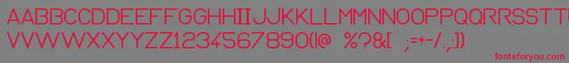Normograph Font – Red Fonts on Gray Background