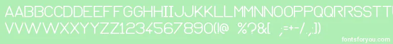 Normograph Font – White Fonts on Green Background