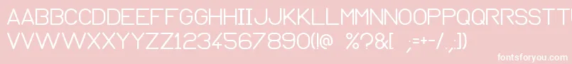 Normograph Font – White Fonts on Pink Background