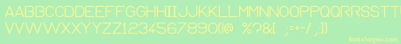 Normograph Font – Yellow Fonts on Green Background