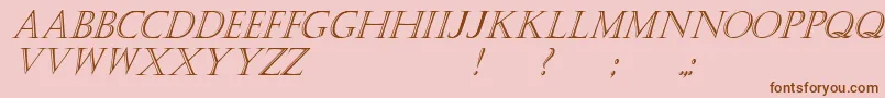 KastellarItalic Font – Brown Fonts on Pink Background