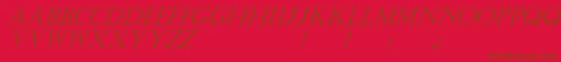 KastellarItalic Font – Brown Fonts on Red Background