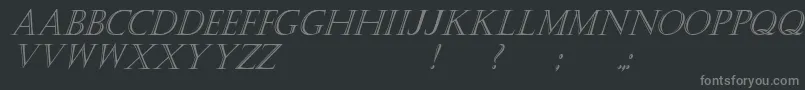 KastellarItalic Font – Gray Fonts on Black Background