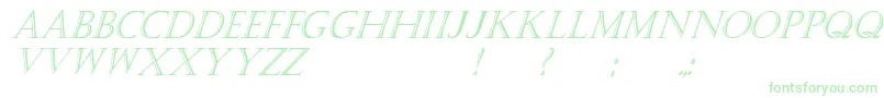 Czcionka KastellarItalic – zielone czcionki