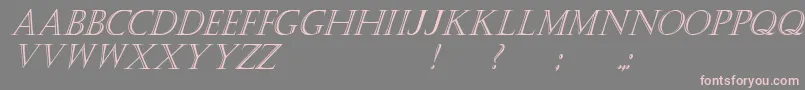 fuente KastellarItalic – Fuentes Rosadas Sobre Fondo Gris