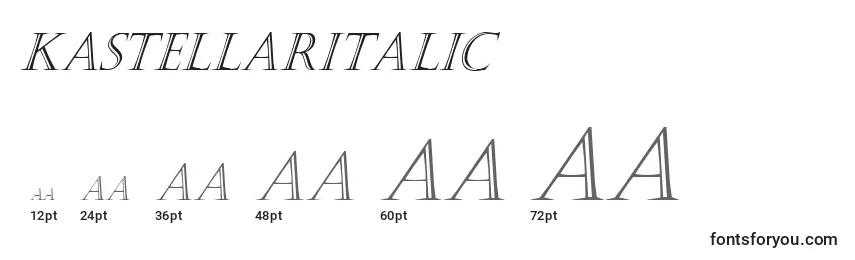 Размеры шрифта KastellarItalic