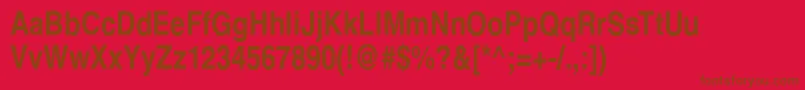 SansPsCdBold Font – Brown Fonts on Red Background