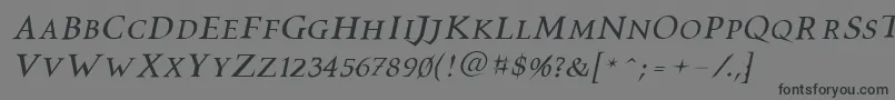 Vtcswitchbladeromanceitalic Font – Black Fonts on Gray Background