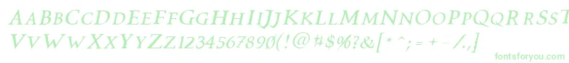 Vtcswitchbladeromanceitalic Font – Green Fonts on White Background