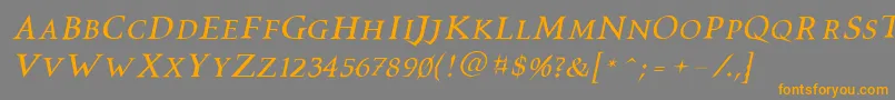 fuente Vtcswitchbladeromanceitalic – Fuentes Naranjas Sobre Fondo Gris