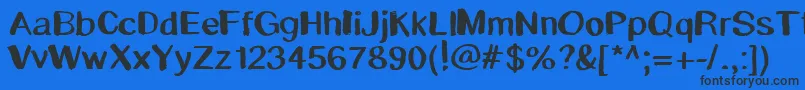 Whitewasher Font – Black Fonts on Blue Background