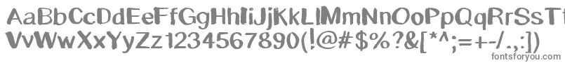 Whitewasher-fontti – harmaat kirjasimet valkoisella taustalla