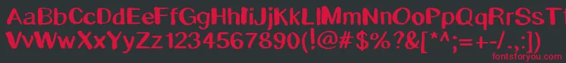 Whitewasher Font – Red Fonts on Black Background