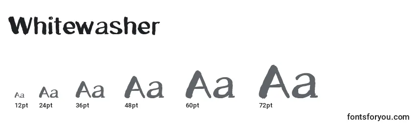 Whitewasher Font Sizes