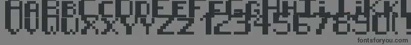 8BitPusab Font – Black Fonts on Gray Background