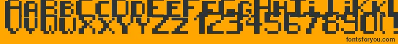 8BitPusab Font – Black Fonts on Orange Background