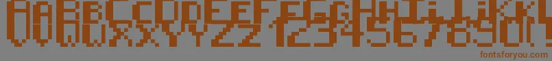8BitPusab Font – Brown Fonts on Gray Background