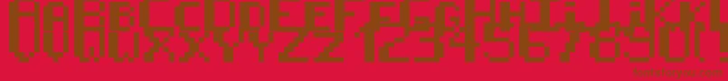8BitPusab Font – Brown Fonts on Red Background