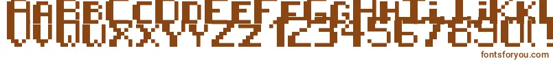 8BitPusab Font – Brown Fonts on White Background