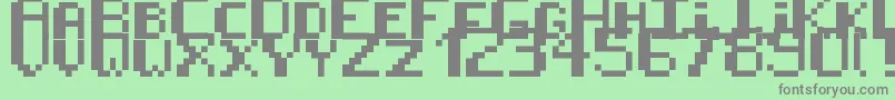 8BitPusab Font – Gray Fonts on Green Background