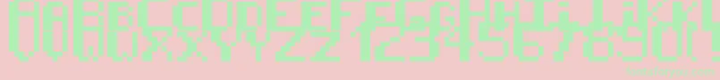 8BitPusab Font – Green Fonts on Pink Background