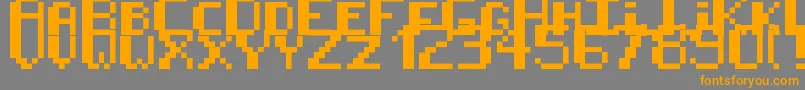 8BitPusab Font – Orange Fonts on Gray Background