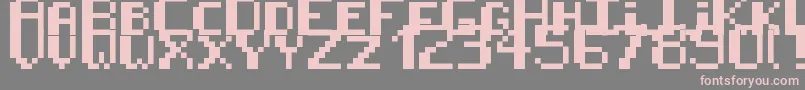 8BitPusab Font – Pink Fonts on Gray Background