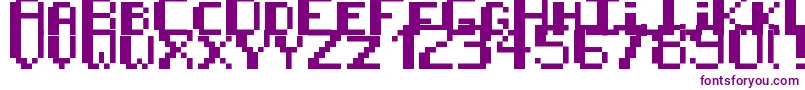 8BitPusab Font – Purple Fonts on White Background